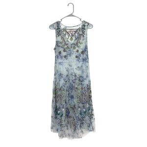 Johnny Was Biya Luca Mesh Embroidered Sleeveless Dress Boho Chic B35923-2